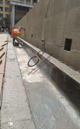 Podium waterproofing membrane work