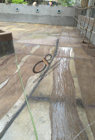 Podium slab waterproofing work